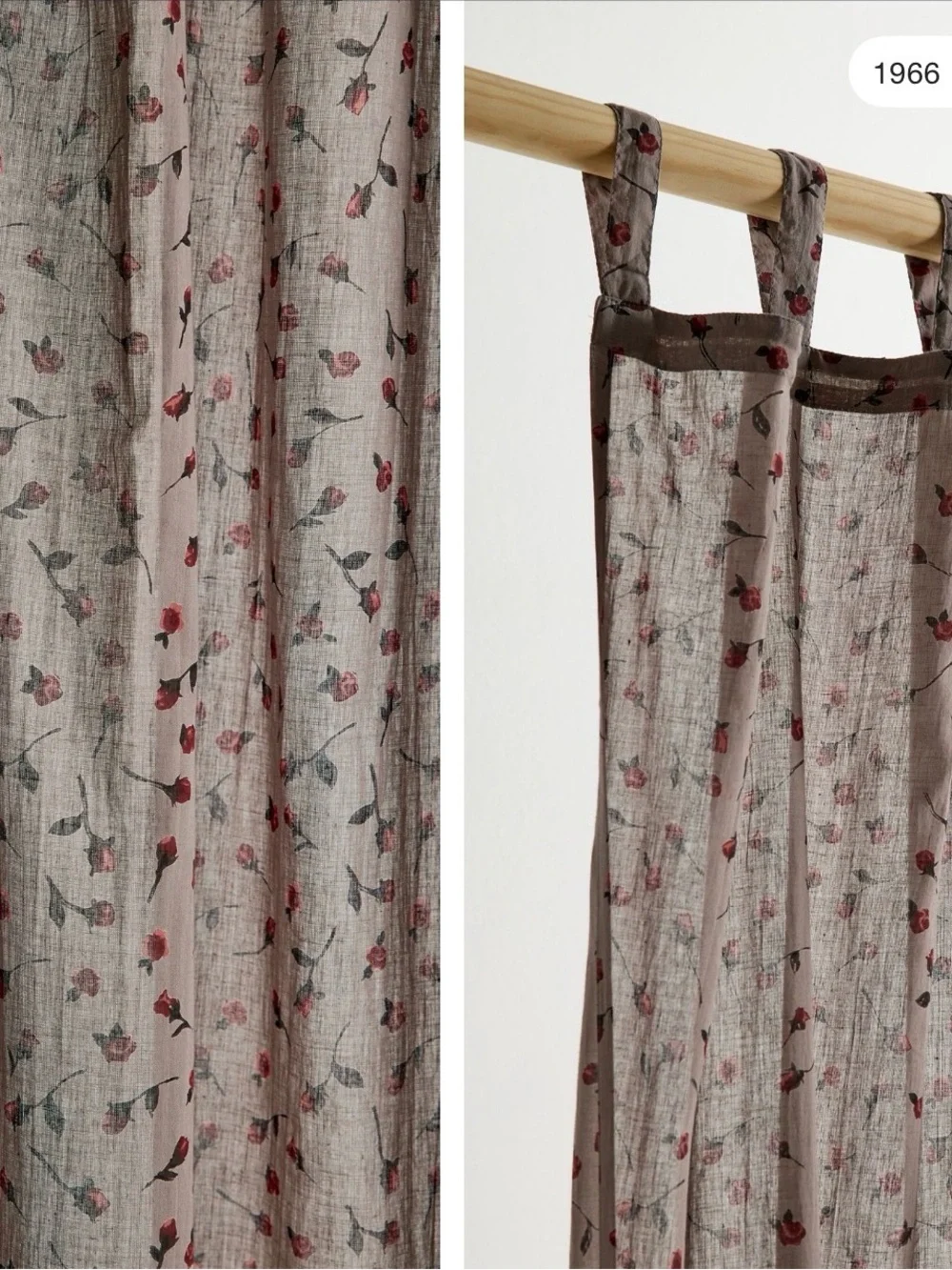 Urban Outfitters Rosebud Curtain Panels (2)
